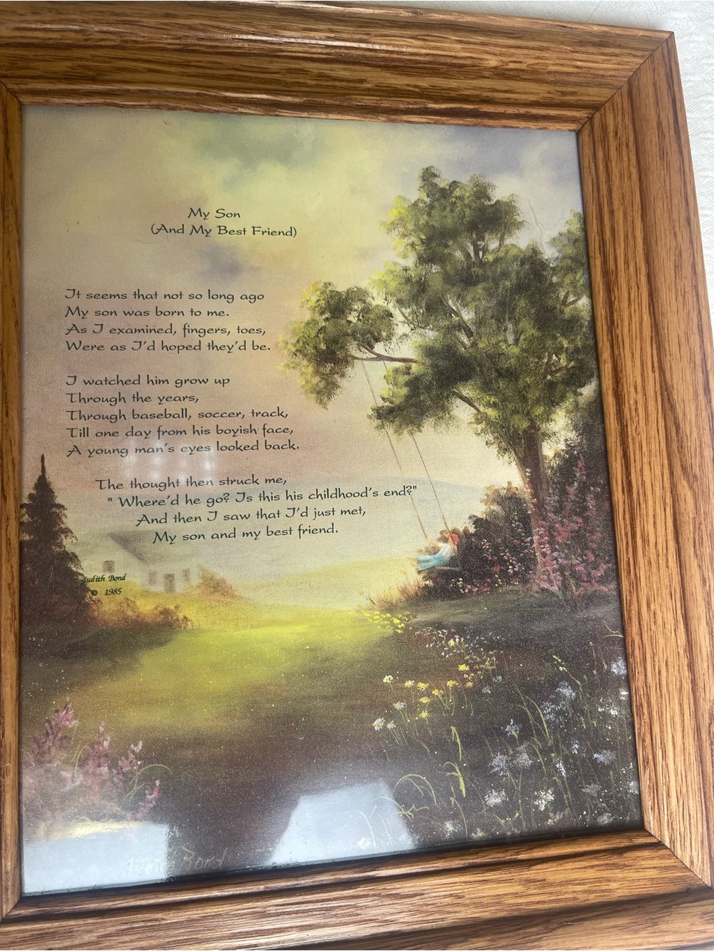 Sentimental 'My Son (And My Best Friend)' Framed Wall Art - Brown & Green